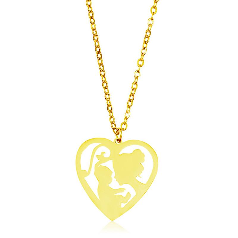 

Elfin Mother and Baby Necklace High Quality 304 Stainless Steel Mom and Baby Pendant Necklace Mother's Day Jewellery Gift