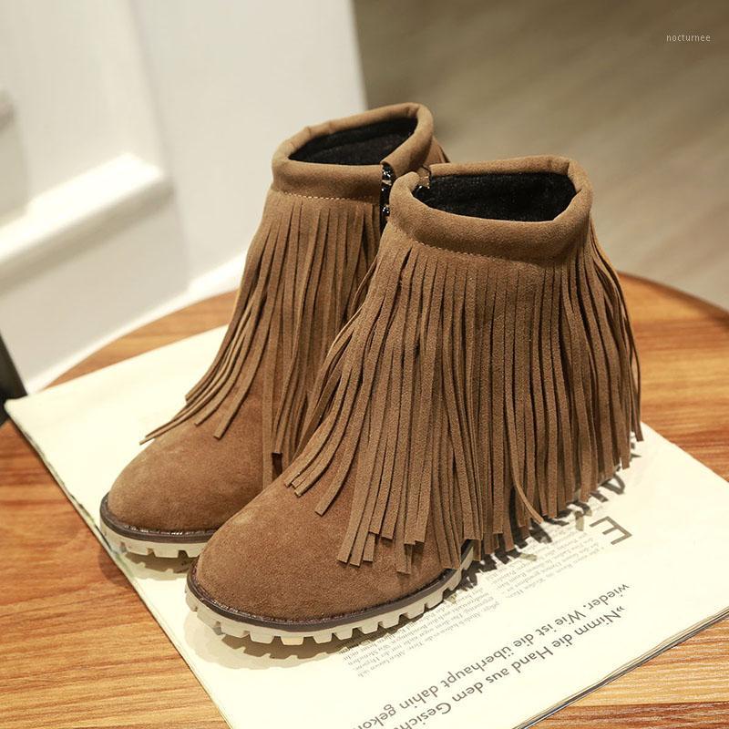 

PQECFS Big size 35-43 high quality 2020 spring & autumn & winter women solid strange style high heels ankle boots 3 colors1, Black