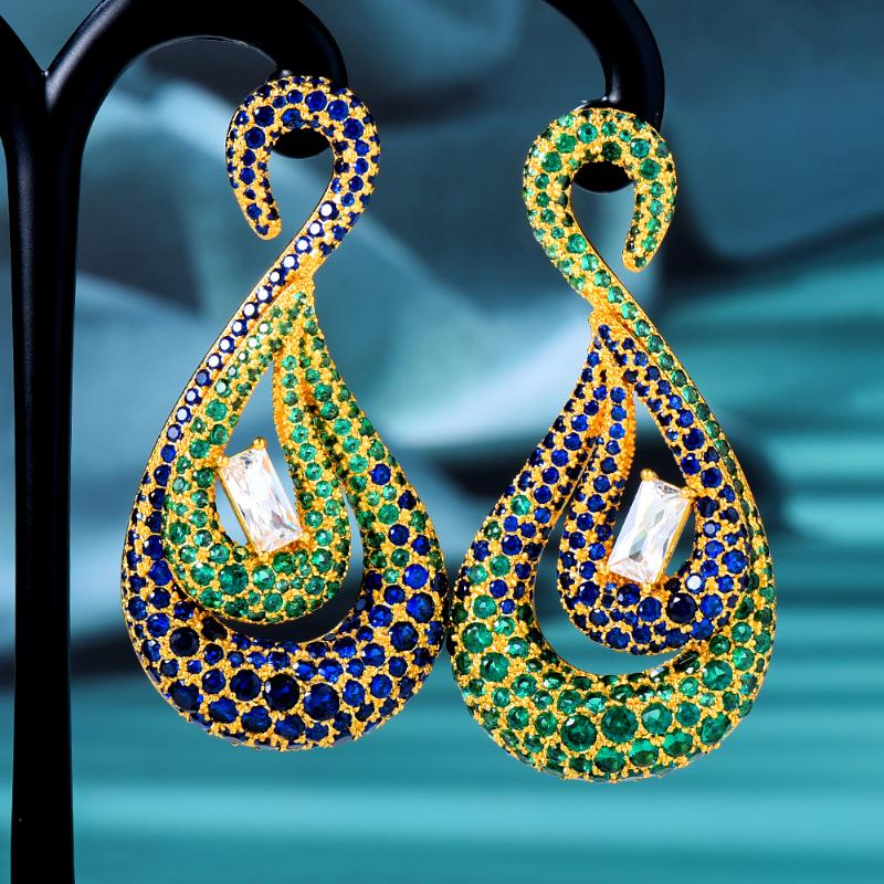 

Dangle & Chandelier GODKI Original Gorgeous Long CZ Drop Pendant Earrings Cubic Zirconia Women Wedding Trendy Bijoux High Quality