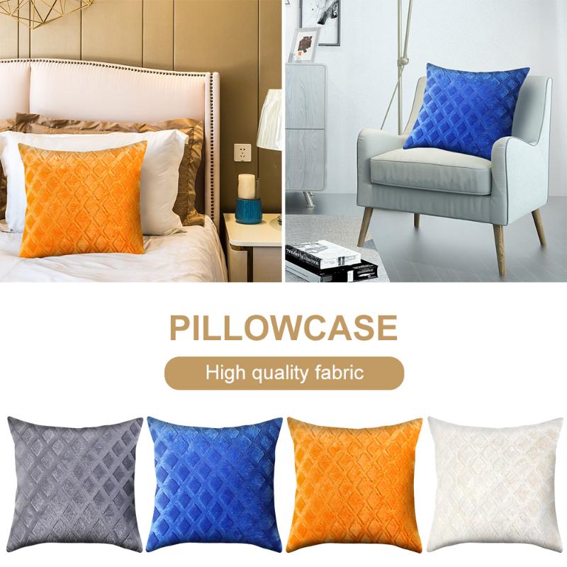 

Soft Velvet Cushion Cover Decorative Pillows Throw Pillow Case 45x45cm Solid Decorative Cushion Case For living room Sofa home, Beige