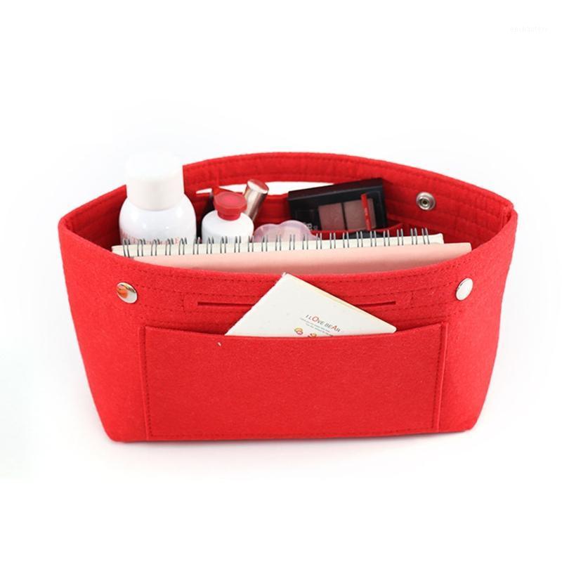 

Handbag Organizer Bag Purse Insert Bag Felt Multi Pocket Liner Tote X5XA1, Orange