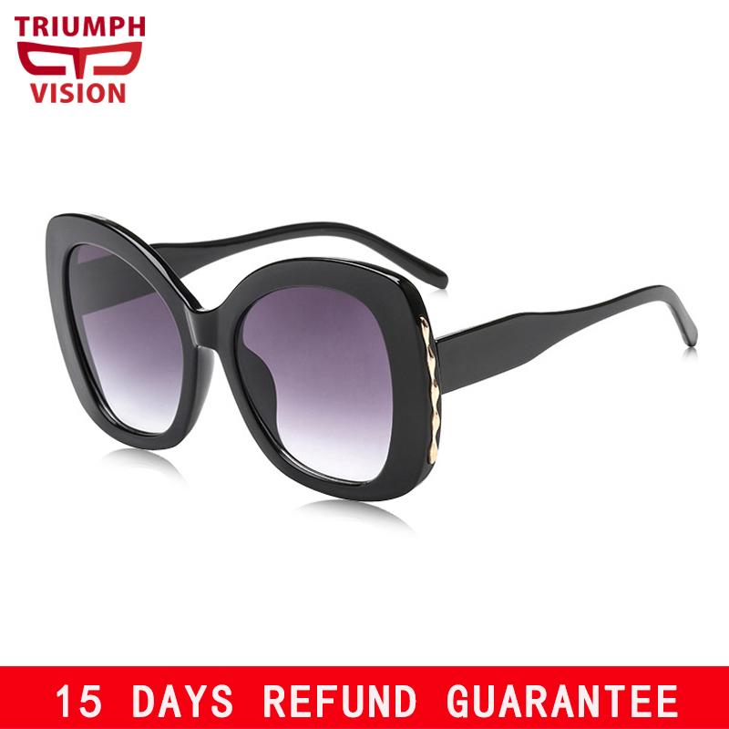 

Sunglasses VISION Butterfly Shape Women Gradient Oversized Big Frame Eyewear Shades Luxury Design Sun Glasses For