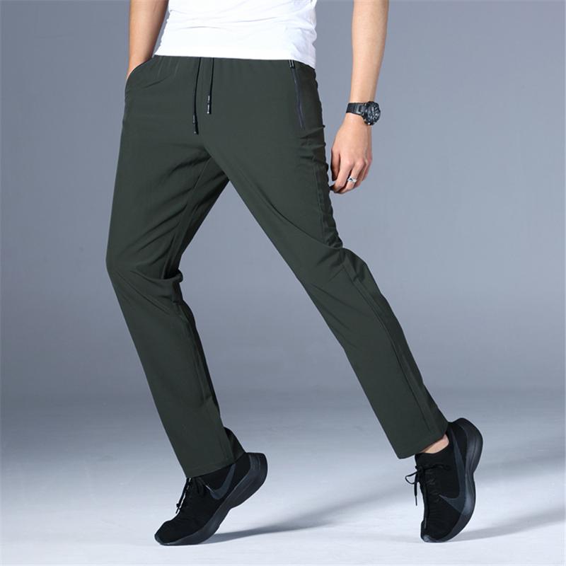 

Men Women Jogger Pants Fitness Stretch Quick-Drying Trousers Summer Fishing Sun Protection Breathable High Quality Fashion Pant, Black(men)