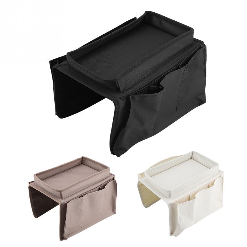 

Sofa Armrest Organizer With 4 Pockets And Cup Holder Tray Couch Armchair Hanging Storage Bag For TV Remote Control Cellphone