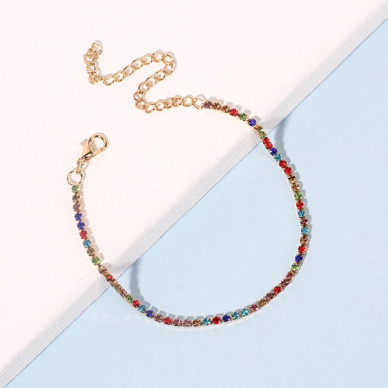 

Luxury Full Crystals CZ Fancy Anklets For Women Gold Bracelet Accessories Charming Barefoot Sandals Foot Leg Trendy Bracelet