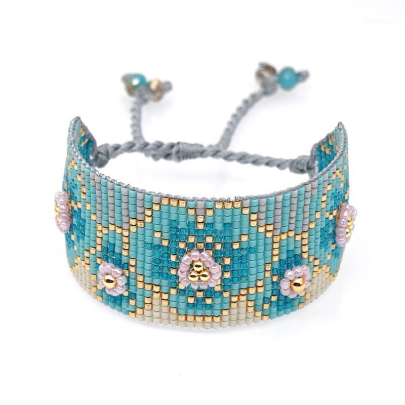 

GRAPES 2020 Flower Pattern Bracelets MIYUKI Bracelet Pulseras Mujer Women Beads Jewelry Vintage Handmade Hot Sale Armband1