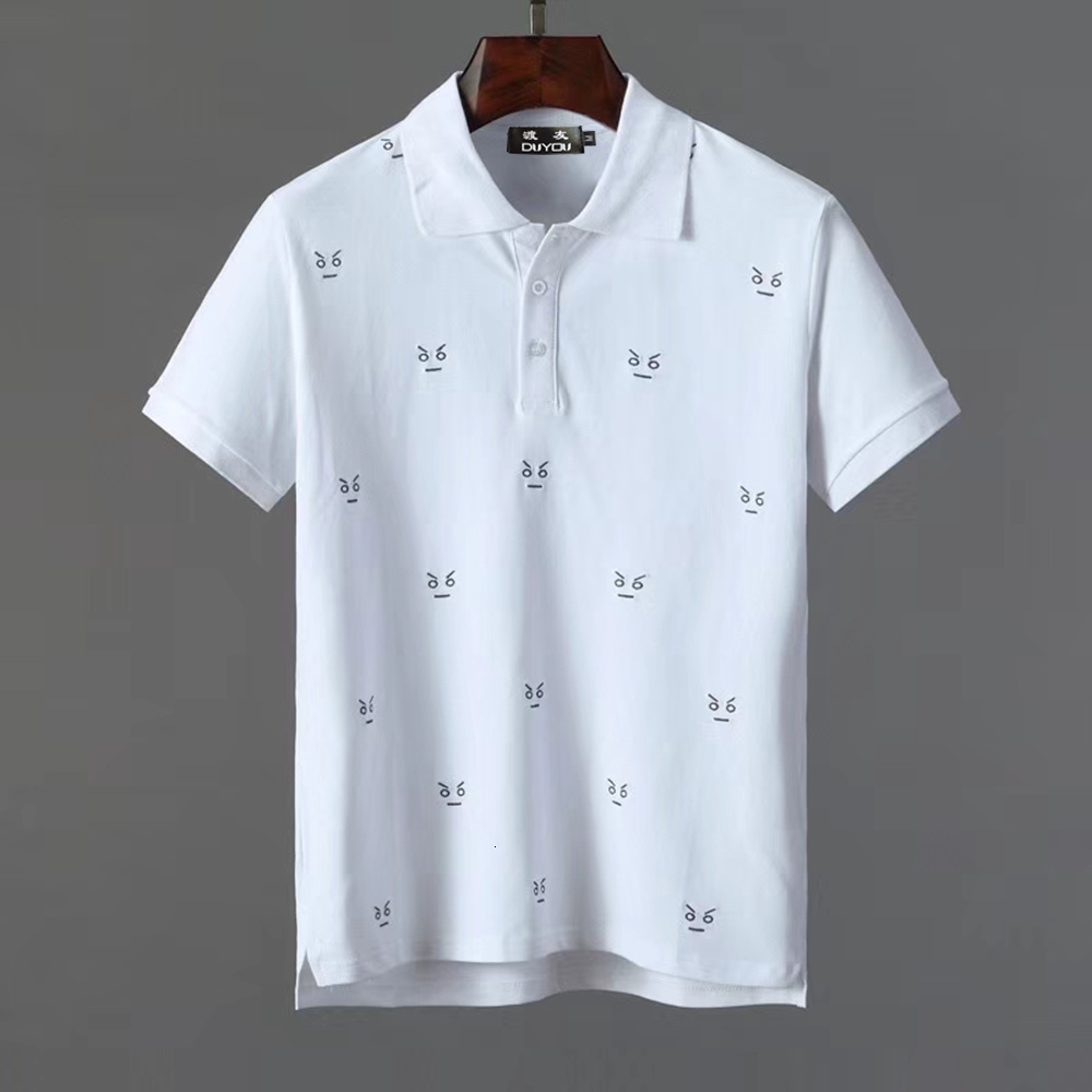 

Mens New Summer Men High Quality 100% Cotton Short Sleeve Full Embroidery Polo Shirt Male Clothing Bn17, Black