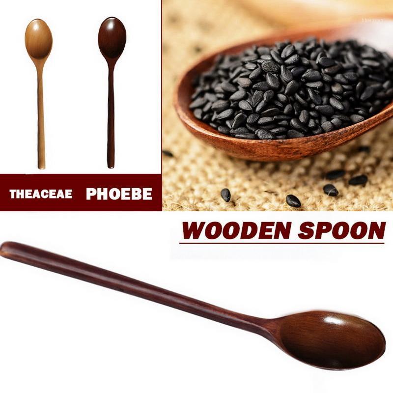 

1/3/6pcs Natural Wooden Soup Spoon With Long Handle Cooking Eating Mixing Stirring Cooking Spoon Japanese Style Kitchen Tools1