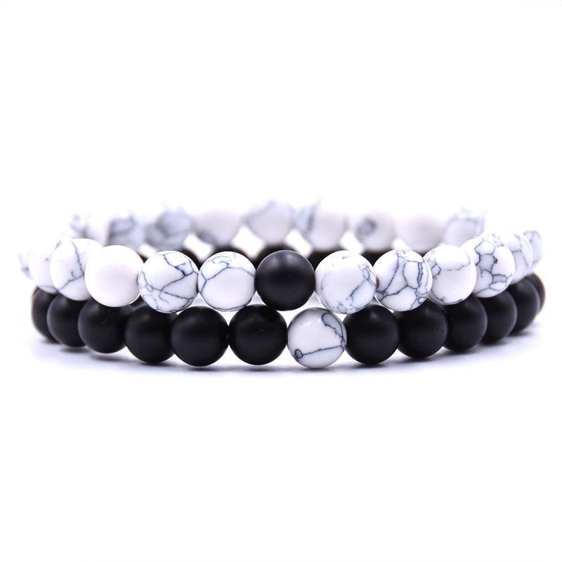 

Charm Bracelets Couple Bracelet Buda For Women Pulseira Masculina Men Jewelry Feminina Lover Bileklik Pulseras Handmade 8mm Stone 2021