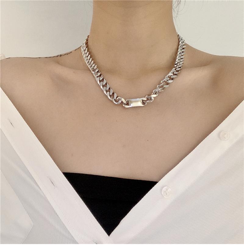 

Lifefontier Punk Gold Color Cuban Choker Necklace Collar Statement Hip Hop Chunky Thick Chain Necklace for Women Jewelry Mujer