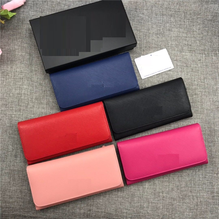 

Women wallets designer long wallet cross cowhid leather purse PR card holder Fashion Genuine leather purse Couple wallets 19*10*2CM with box, Black