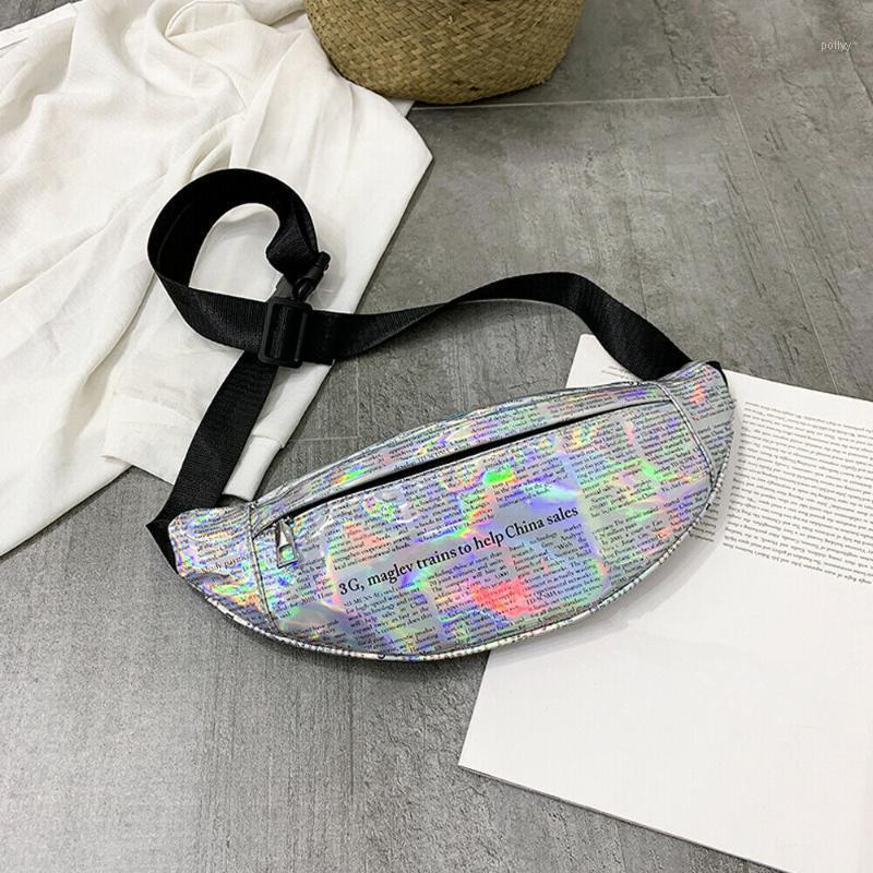 

2020 Women Holiday Travel Waist Fanny Pack Money Belt Wallet Glitter Bum Bag Pouch Charm Fashion Letter Zipper Portable Packs1, Black