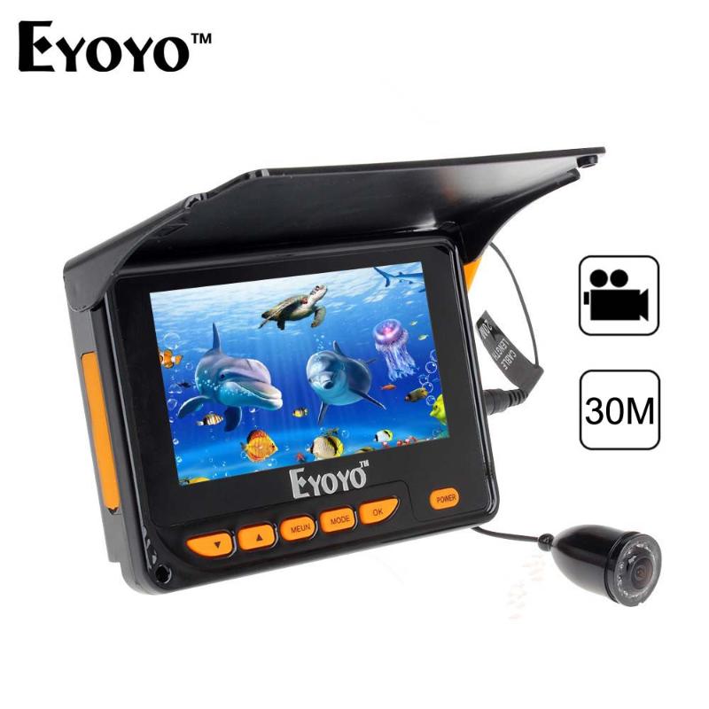 

4.3" Portable Fish Finder 30M HD Underwater Fishing Camera DVR Recorder Photo 150 Degrees 8pcs IR LED Fishfinder Free Shipping