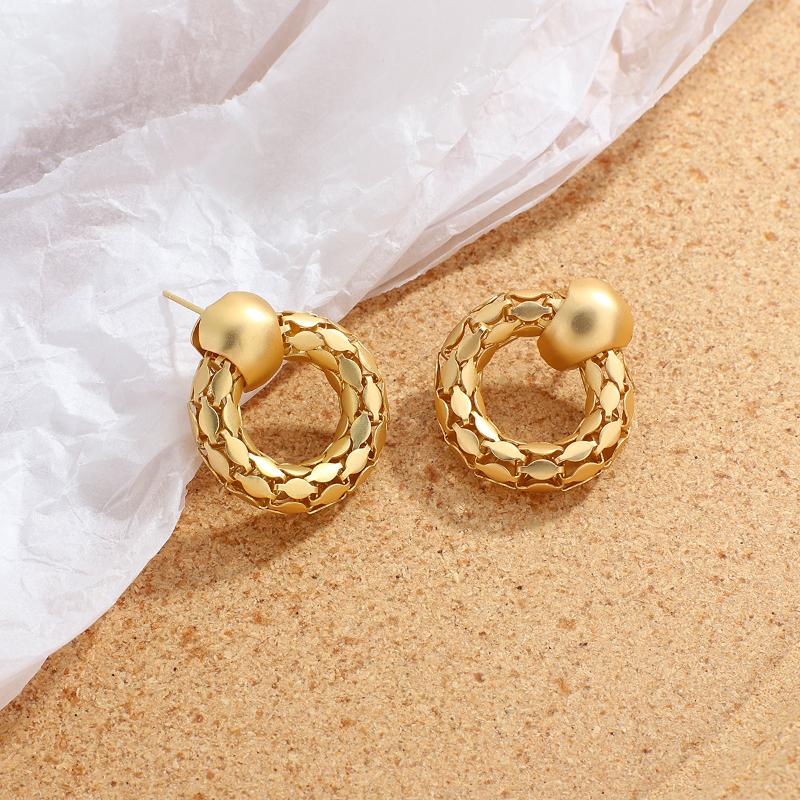 

AENSOA Classic Round Alloy Drop Earrings Women Hollow Pendant Dangle Earrings Vintage Gold Color Earring Jewelry