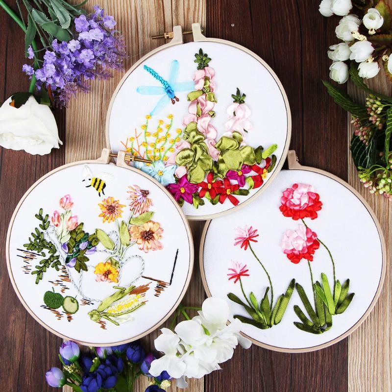 

DIY Ribbon Embroidery Kits for Beginner Handmade Needlework Canvas Cross Stitch Sets Swing Craft Painting Christmas Gift Decor1
