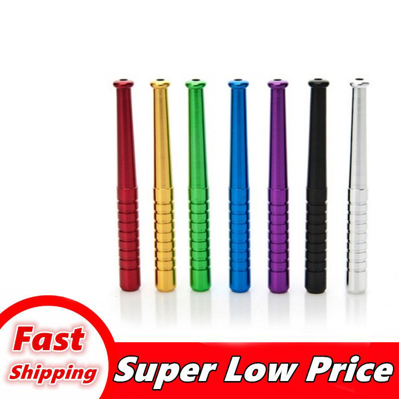 

Snorter Sniffer Tips Hitter Pipe Bats Aluminium 78mm Snuff Styles Length Tube One Metal Smoking pipe