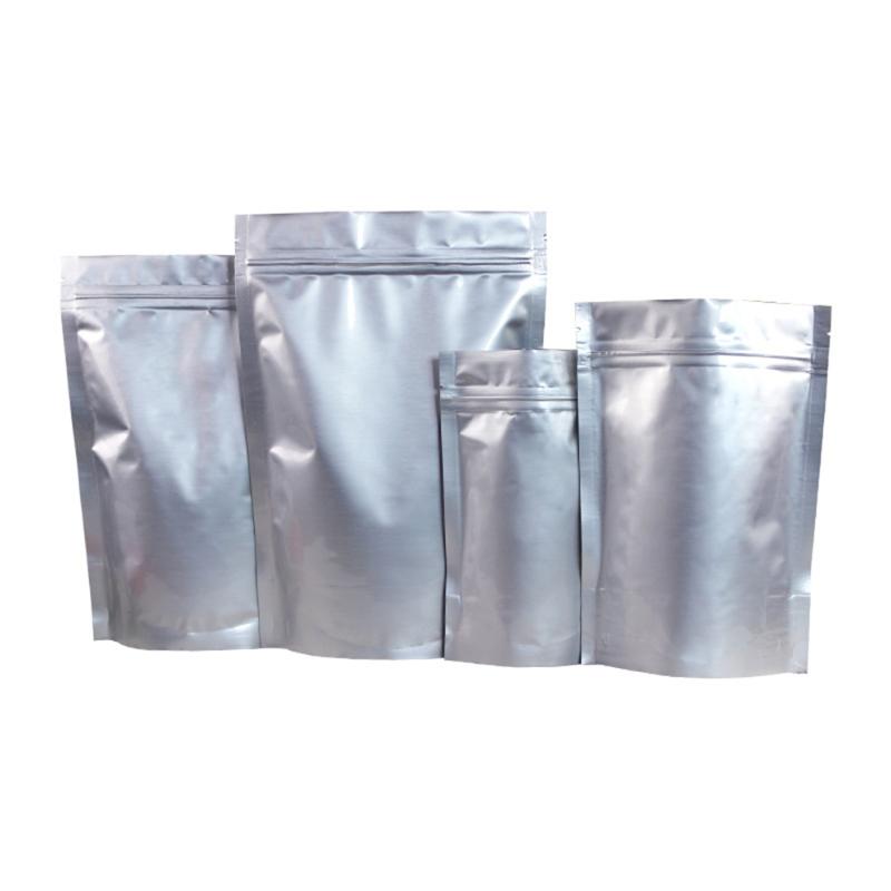 

50pcs Aluminum Foil Bag Heat Seal Smell Proof Bags Resealable Package Self-standing Bag