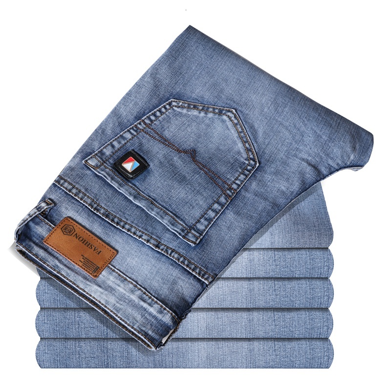 

Mens Classic Retro Nostalgia Straight Denim Jeans Plus Size 28-40 Men Long Pants Trousers Brand Biker Jean, Blue