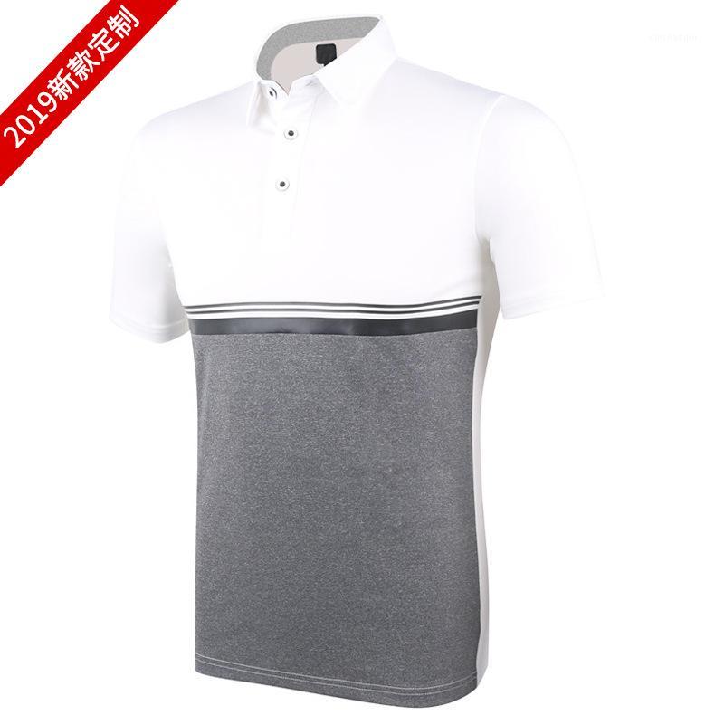 

pring and Summer New Style Short-sleeved Top Golf Short Sleeve T-shirt Men'S Wear Golf Sports Jersey Ball Uniform1, White