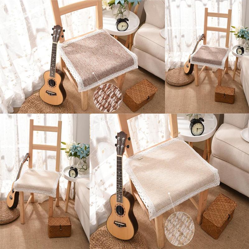 

Seat Cushion With Lace Trim Chairs Floor Cushions Pad Square Futon For Office Back Tatami Dining Room Sofa Home Decor 40*40cm/pc, 02