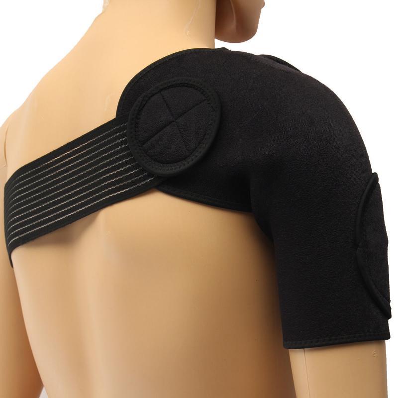 

NEW Sports Elastic Single Shoulder Brace Support Strap Wrap Belt Band Pad Shoulder Care Bandage Black Single Arm Belt