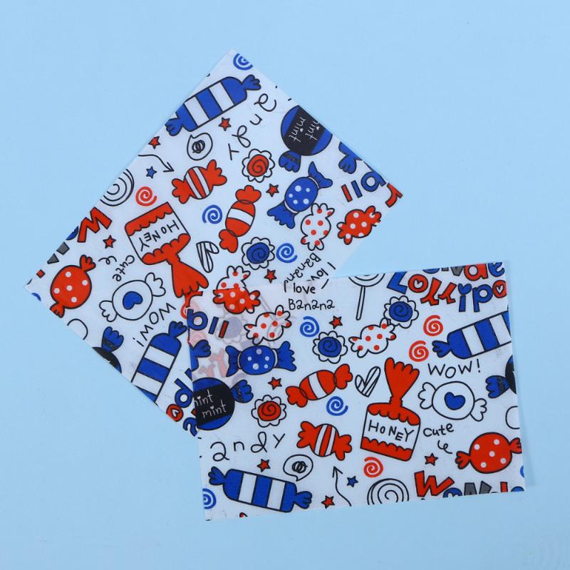 

500PCS Nougat Sugar Paper Small Fresh Sweet Wrapper Sugar Wrap Gift Oil Pad Paper for Birthday Party Festival