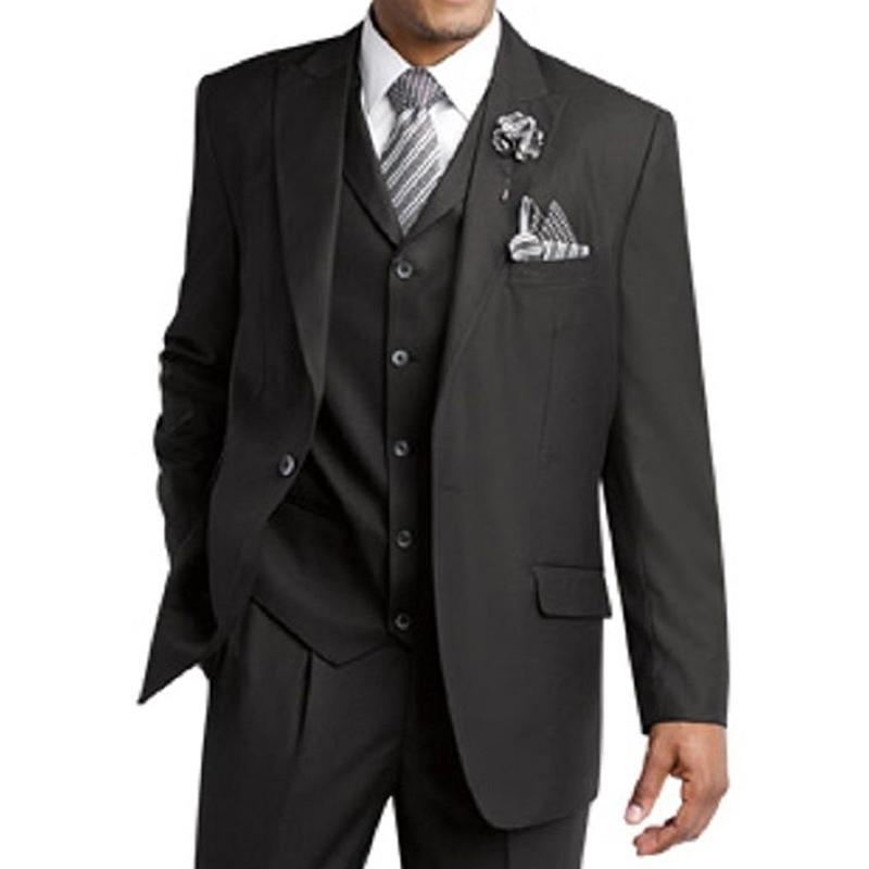 

Black Groom Tuxedos for Wedding Men Wear Classic Style Business Party 3 Piece Men Suits Set Jacket Pants Vest Latest Style, Gray