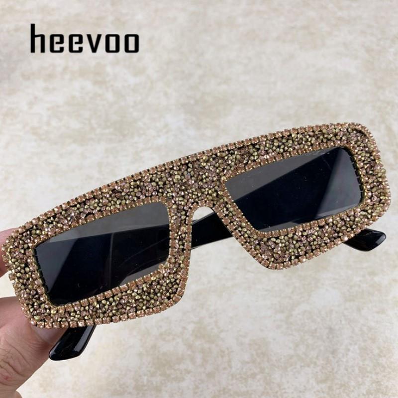 

Sunglasses Oversized Luxury Crystal Square Rhinestone Brand Designer Sun Glasses For Women Shades Fashion Rhinestones Eyewear