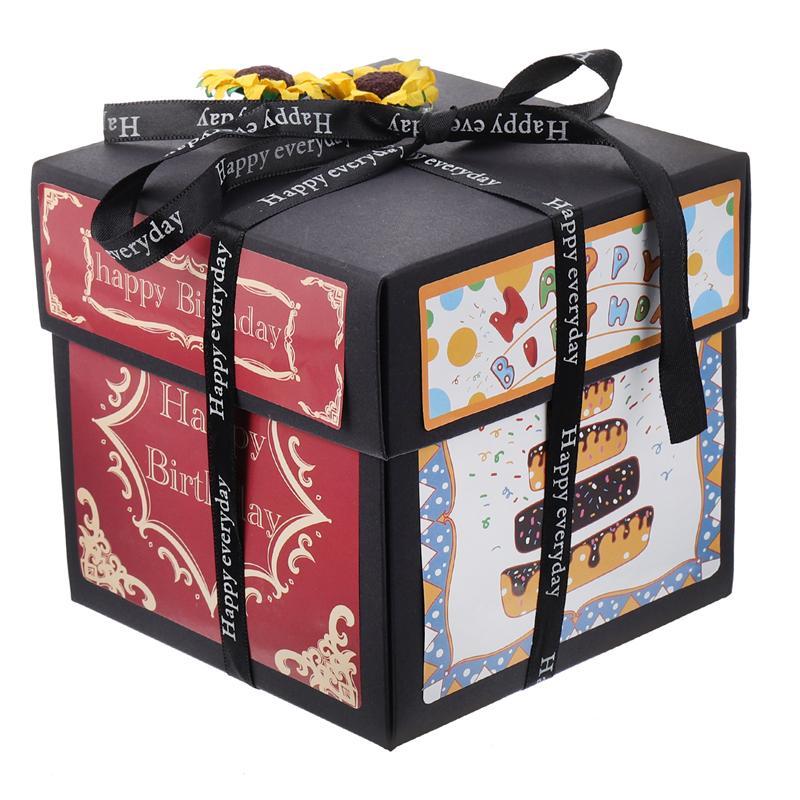 

1Pc Quadrilateral Storage Box Explosion Gift Box Handmade Photo Gift