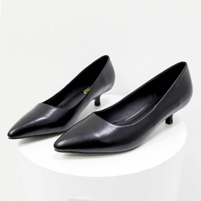 

Women's shoes pointy shoes stiletto heels spring and autumn new professional fashion plain color comfortable single1, Black pu