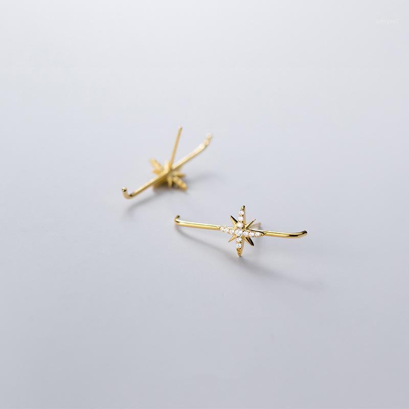

Stud 100% 925 Sterling Silver Earrings Inlaid Zirconia Star Shape For Women Lady Daughter Jewelry Gift1