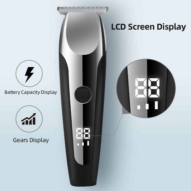 

WEIDZ Electric Hair Clipper Man Salon Carving Push New Small Clippers LCD Digital Display 6 Teeth Electric Trimmer Droshipping1