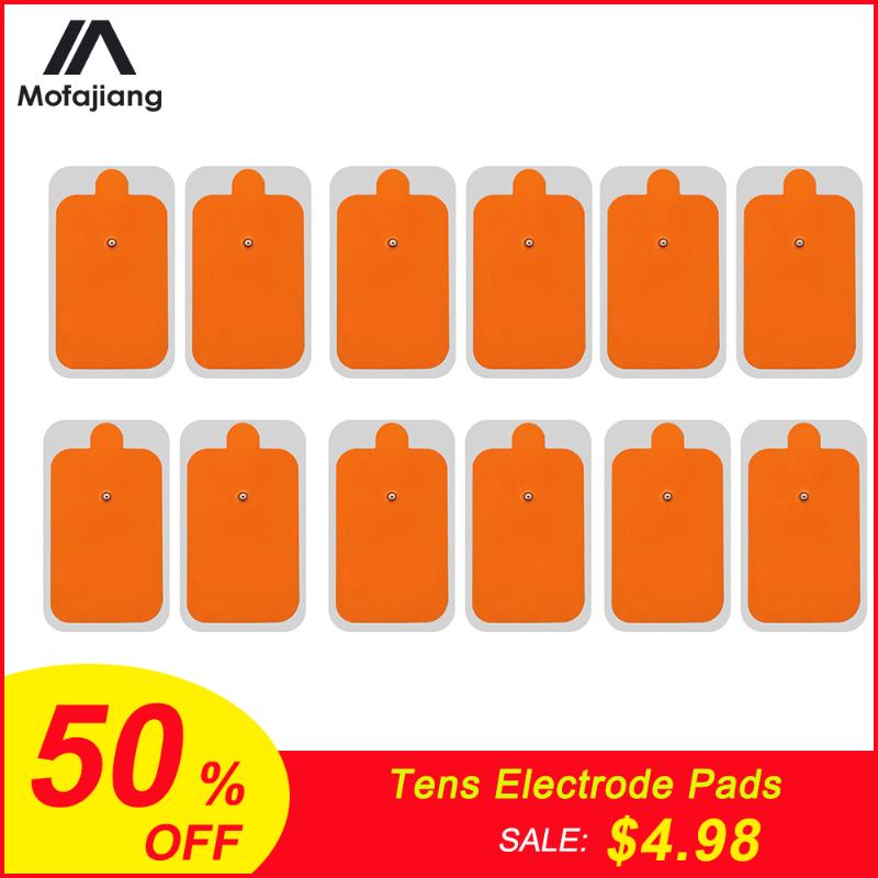 

10PCS Self Adhesive Replacement Tens Electrode Pads Square Muscle Stimulator Electric Digital Machine Massager Sticker