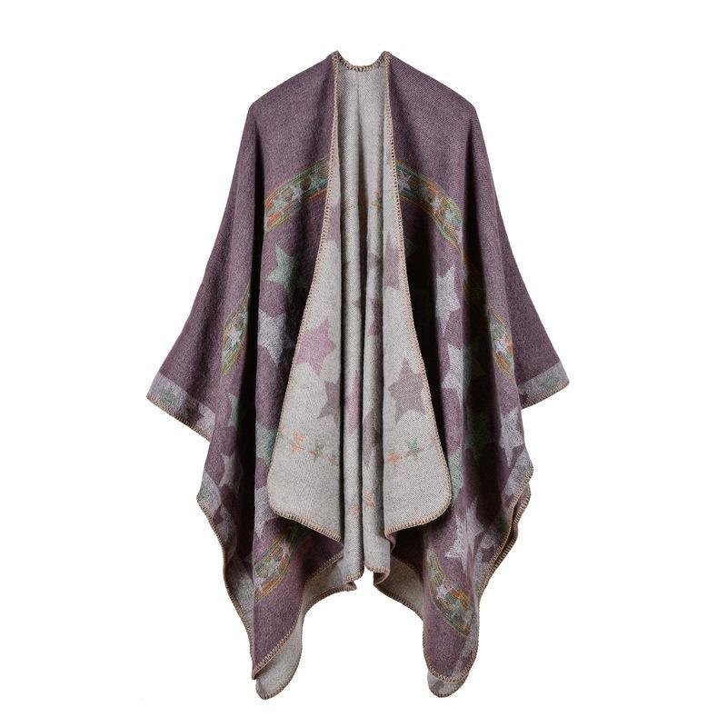 American and European Style Shawls New Fashion Lady Scarves & Wraps High Quality Imitation Cashmere Stars Thick Pashmina