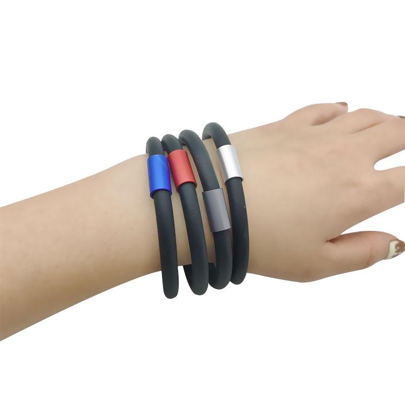 

YD&YDBZ New Style 4 Color Soft Leather Rubber Jewelry Bracelet For Women Black Gothic Style Elasticity Energy Bracelets Handmade