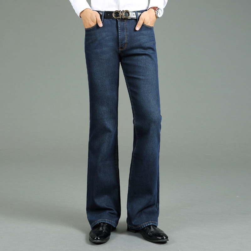 

Brem Men's Thick Winter with Horns Hot Brim Thickened in Addition to Flare Microhorn Pants Dark Blue Strain G7dz, 313 dark blue