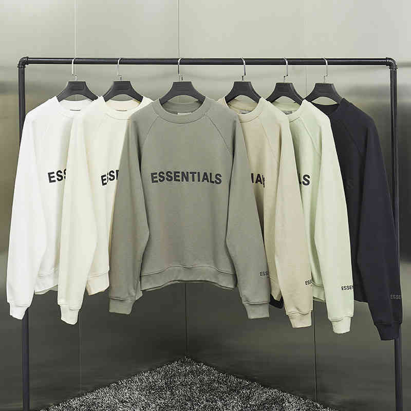 

Fw21 Jerry Lorenzo Men Essential Crew Neck Pullover Sweatshirt Oversized 100% Cotton Essentials Hoodie Simple Couple, Dark grey