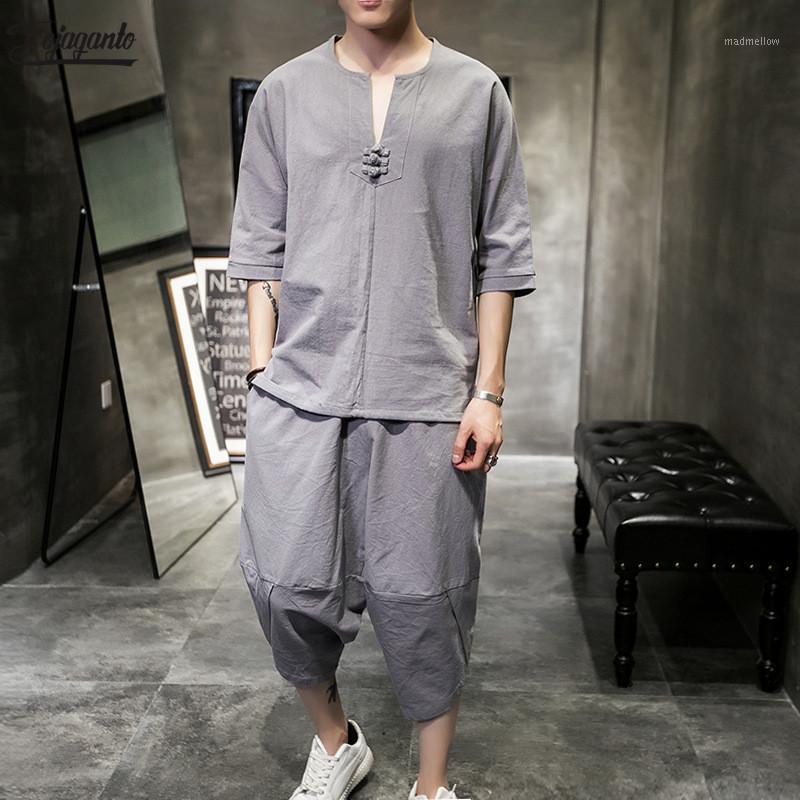

Men's Tracksuits Fojaganto Quality Brand Men Short Sleeve Sets 2021 Summer Male Comfortable 2 Piece Set Men's Casual Breathable Sets1, Black