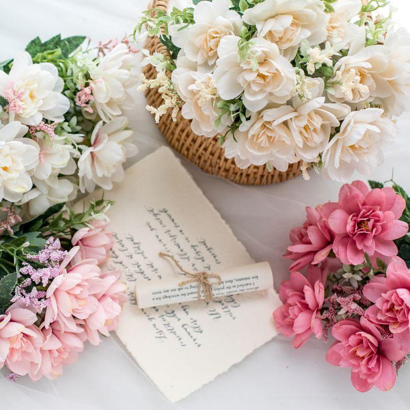 

Artificial Silk Holding Flowers Wholesale Fragrant Snow Orchid Handmade Flower Bouquet Wedding Party Home Decoration