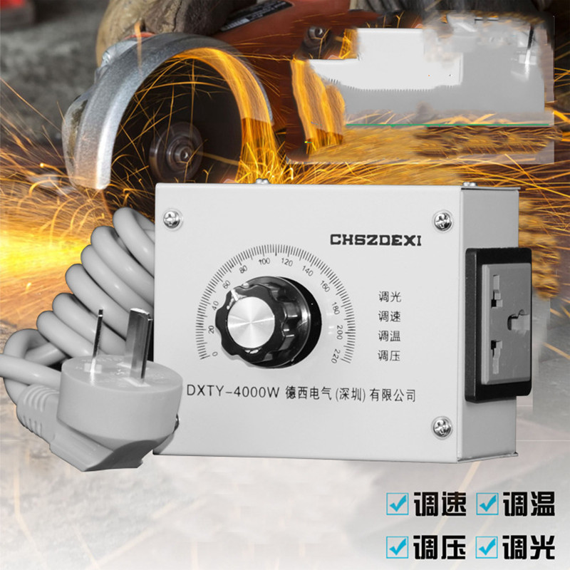 

4000W silicon controlled electronic energy saving voltage regulator upgrade. Dimming speed control temperature and voltage regul