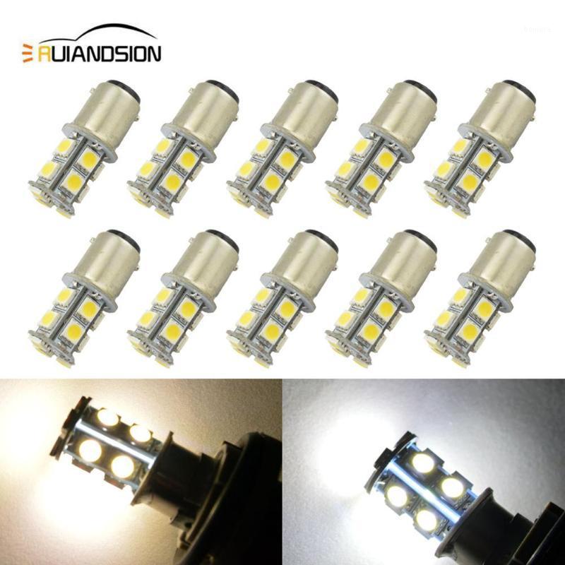 

10pcs 13SMD BA15D RV Interior LED 10-30V auto bulb RV Trailer Replacement LED light bulb Marine boat lamp White Warm White1, As pic