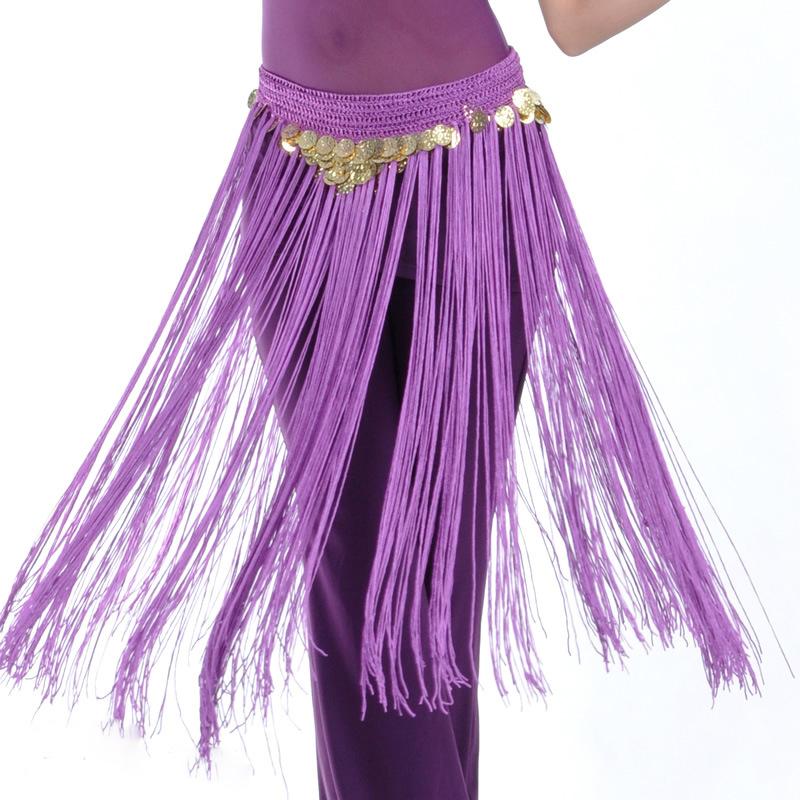

Long Tassel Belly Dancing Hip Scarf With Coins Belly Dance Belt, Black