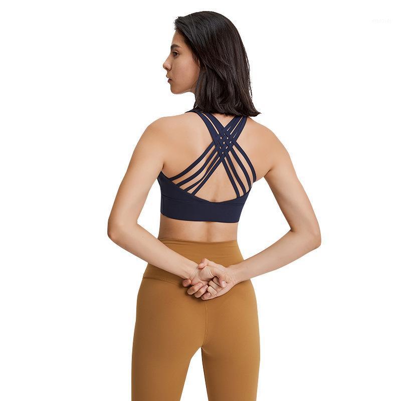 

NWTCross Tanks Yoga bra Women Tank Tops Fitness Proof Quick Dry Backless Push Up Crop Bra Size XS-XL1, Olive