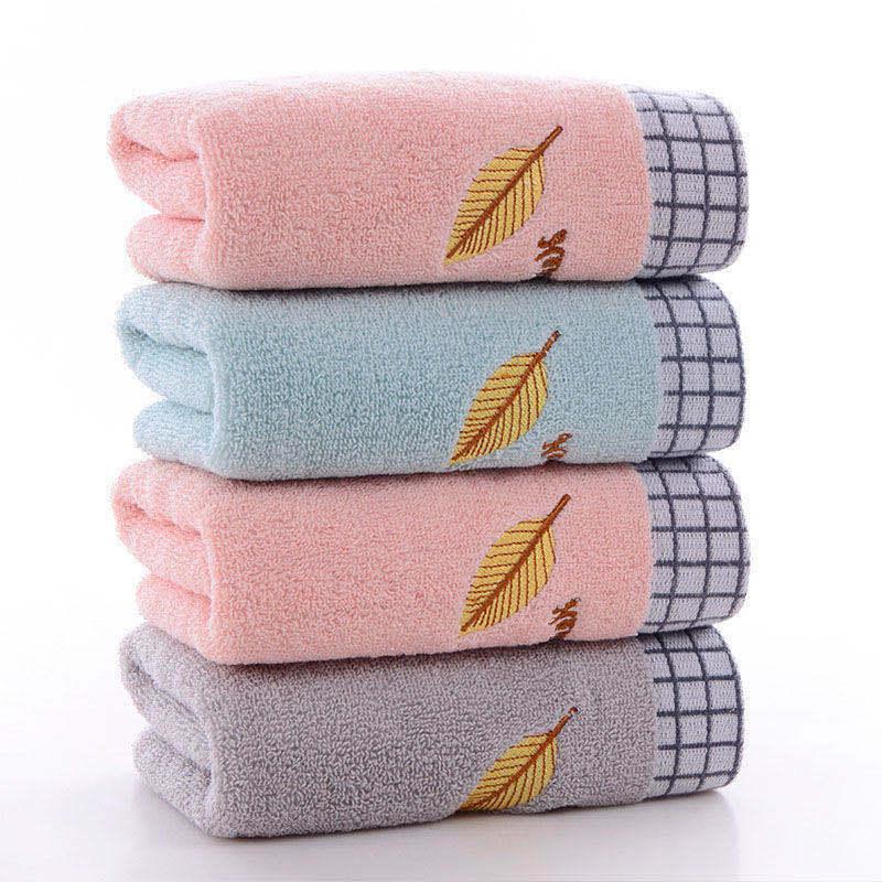 

Towel Cotton Household Thicken Soft Face Embroidered Gold Leaf