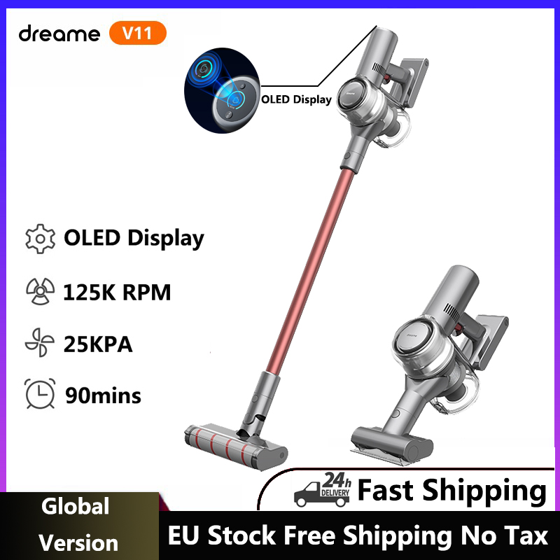 

[PL STOCK] Original Dreame V11 Vacuum Cleaner Cordless Dust Collector One Button Turn ON OFF 25KPa Suction Carpet Sweep Catcher Inclusive of VAT