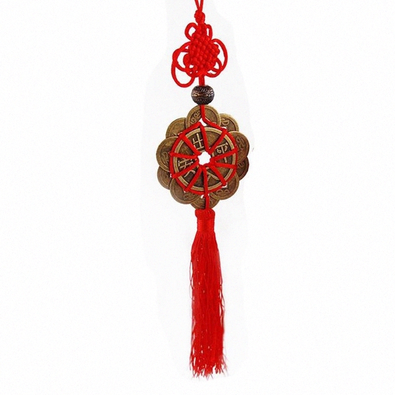 

Five Emperors Automobile Decoration Chinese Knot Hanging Copper Coins Interior Accessories Exorcise Evil Lucky Car Pendant RDGI#