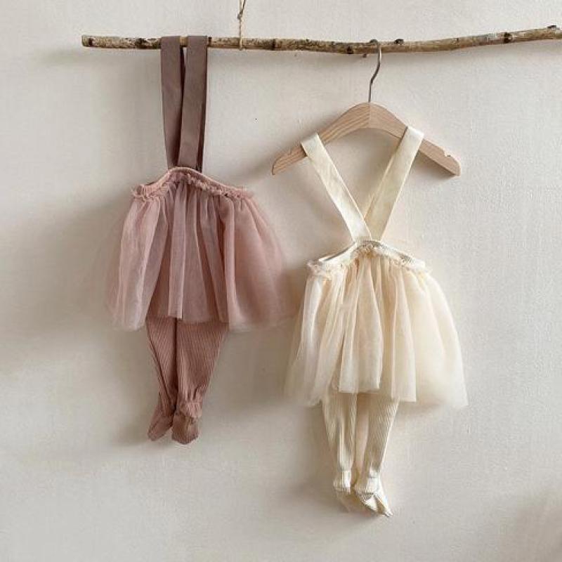 

2021 New Fashion Newborn Pants Cotton Pantyhose High Waist Cross Belt Leggings Mesh Skirt Baby Girls Culottes S3zy, 7772pink