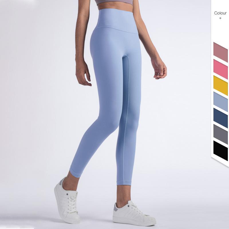 

High Waist Yoga Pants Seamless Pure Color Invisible pocket Tight Leggings Women Fitness Gym Sports Trainning wear 1237, Black