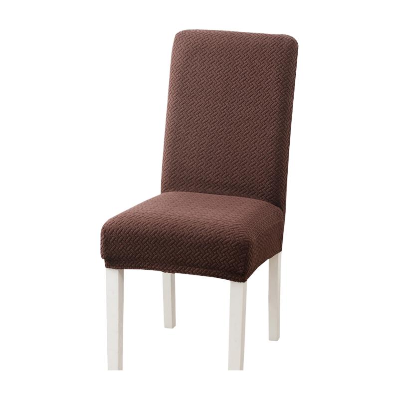 

Twill Stretch Dining Chair Cover Hotel Wedding Fleece Home Decor Dustproof Solid Accessories Easy Install Kitchen Modern