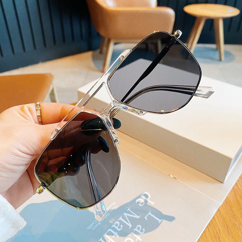 

Sunglasses Polygonal Fashion Special Elegant Women's Trendy Creative Double Nose High Quality Big Frame UV400